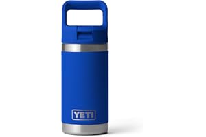 YETI Rambler Jr. 12 oz Kids Bottle, with Straw Cap, Royal Blue