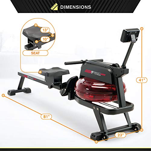 CIRCUIT FITNESS Water Rowing Machine 300 lb. Max. Capacity AMZ-167RW - Thumbnail 2