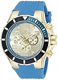 Invicta Men's 18740 Pro Diver 18k Gold Ion-Plated Watch with Blue Silicone Band