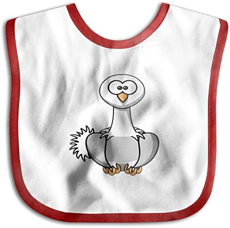 Bib And Burp Cloth Set Boys And Girls Cute Ostrich Sitting On The Ground Funny