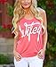 Mansy Women's Letter printed Wifey Tank Top ,Pink,Large