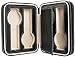 Mantello 4 Slot Leather Portable Travel Watch Case Storage Organizer, Black
