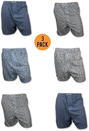 Chereskin Mens 3 Pack Knit Boxer Shorts (X -Large), Assorted Colors