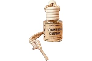 MLTD Candle Co. Brown Sugar Cinnamon Hanging Car Air Freshener and Diffuser, Long Lasting, Cute, Made in USA