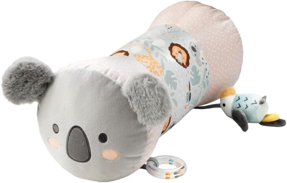 Nuby Animal Adventures Tummy Time Pillow 0M+ Interactive Mirror Plush