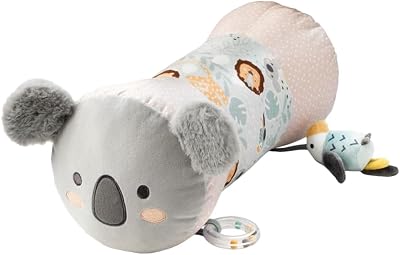 Nuby Animal Adventures Tummy Time Pillow 0M+ Interactive Mirror Plush