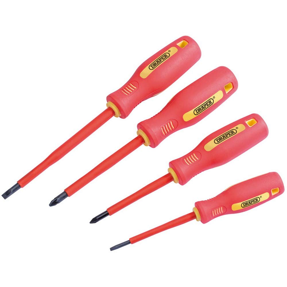 Draper 46539 Fully Insulated Screwdriver Set, 4 Pieces