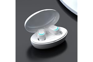 MIANHT Wireless Earbuds, Lighting Deals Bluetooth Earbuds, Bluetooth 5.2 Headphones with Charging Case, Bluetooth Headphones with Mics, Fingerprint Control, Power Display, for Sports/Working