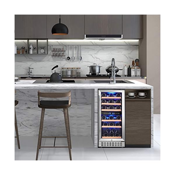 Wine-Cooler-Dual-Zone-Aobosi-15-inch-30-Bottle-Wine-refrigerator-Built-in-or-Freestanding-with-Fashion-Look-Quick-and-Silent-Cooling-System-Double-Layer-Tempered-Glass-Door-Front-Ventilation