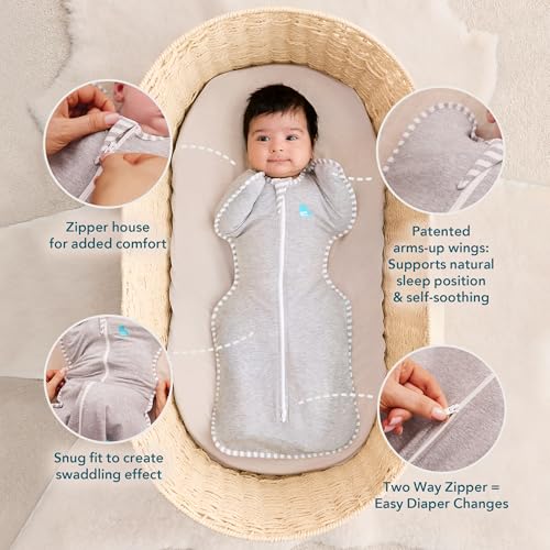 Love to Dream Swaddle Up Viscose from Bamboo, Arms Up Position, Soft and Sustainable Bamboo Fabric, Versatile Wearable Blanket, 1.0 TOG (20-24°C) Ideal for Moderate Temps, Small 8-13lbs, Deep Olive