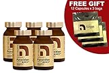 NatureMedic Fucoidan AHCC Brown Seaweed Immunity Supplement with Organic Mekabu Mozuku Agaricus 5 Bottles and FREE 3 Bags of 12 Capsules 836 Vegetable Capsules Made in Japan