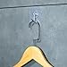 Hestya 30 Pack Adhesive Hooks Wall Hooks Strong Adhesive Hooks 30 lbs/ 15 kg Seamless Transparent Hooks, Kitchen Towel Bath Hooks