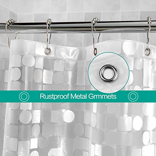 ARICHOMY Shower Curtain Liner Clear Stronger 10 Gauge Heavy Duty Liner Waterproof 72X72 inches