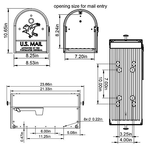 Gibraltar Mailboxes OM160BEC Outback Double Door, Large Capacity