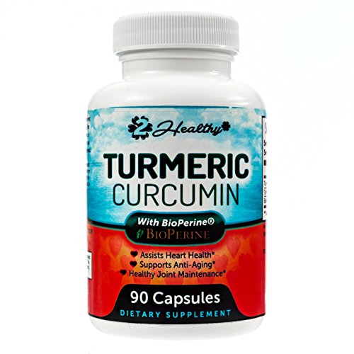 Turmeric Curcumin with Bioperine Joint Pain Relief - Anti-Inflammatory & Antioxidant Supplement with 10mg of Black Pepper for Better Absorption. Best 100% All Natural Non-Gmo Made in USA