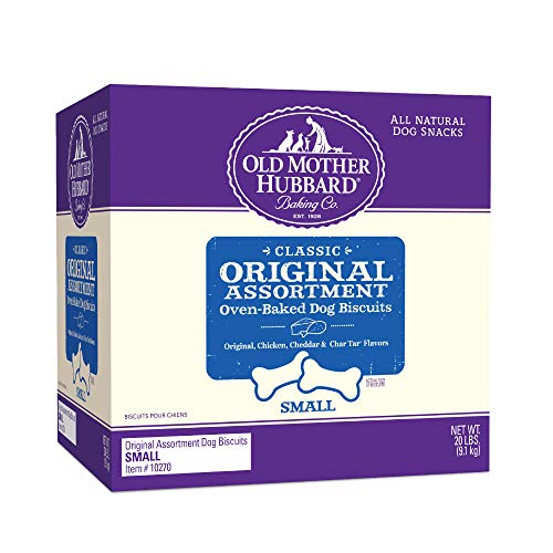 Old Mother Hubbard Classic Crunchy Natural Dog Treats, Original Assortment Small Biscuits, 20-Pound Box