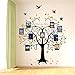 Heart Shape Tree Wall Decal Sticker, Family Tree Picture Frames Wall Decal, Vinyl Photo Frames Wall Stickers for Living Room, Bedroom Home Decor