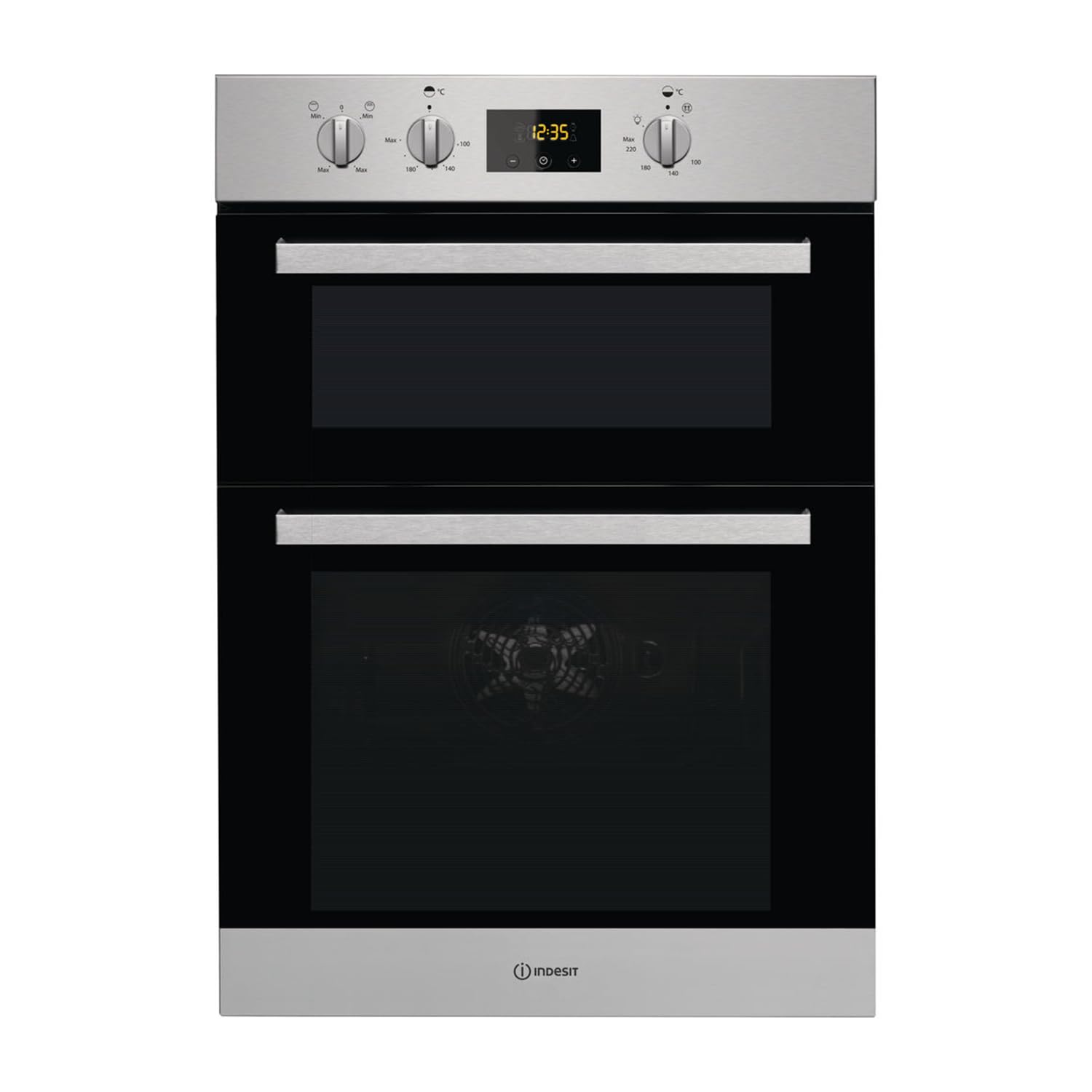 Indesit Aria Electric Built In Double Oven - Stainless Steel