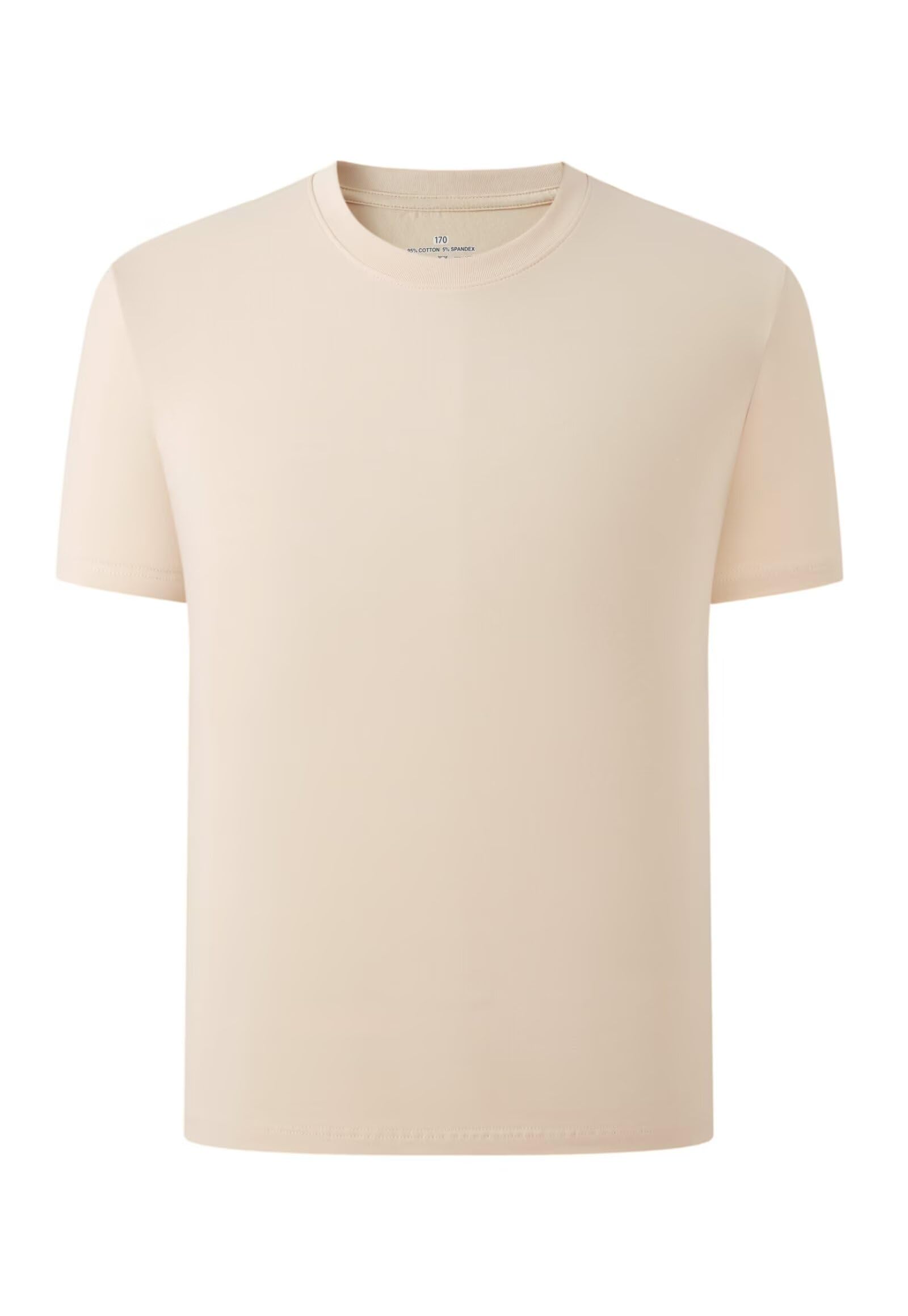 Photo 1 of Cadidi Dinos Boys' Girls' Short Sleeve Shirts Kids Summer Crewneck T-Shirts Casual Tops Solid Apricot Tees Size 3T