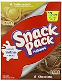 Snack Pack Pudding Butterscotch/Chocolate, 3.25 Ounce, 12 Count