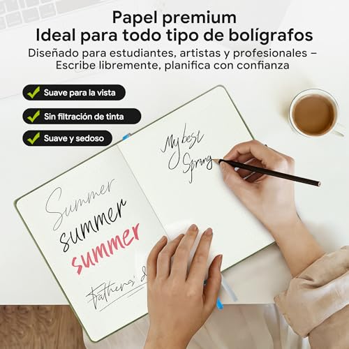 IN-LUXPRO 2026 2027 Diary Week View 21.8 x 16.2 cm, 18 Months Academic (Jul.2026-Dec.2027), Weekly Planner with Monthly Index, PU Leather Softcover, Vertical, Olive Green