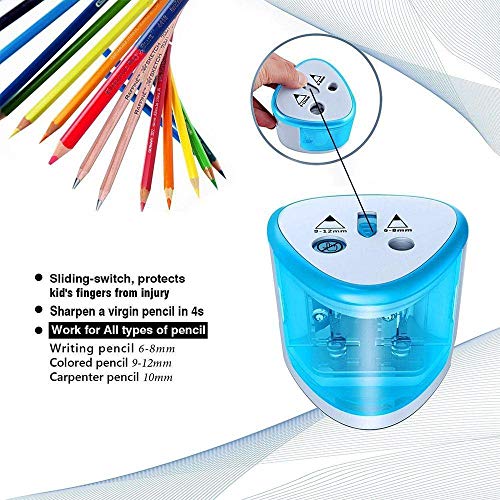 Pocktyle School Supplies Automatic Stationery Cutting Tools Electric Touch Switch Two-hole Pencil Sharpener