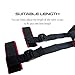 REDQIN Premium Nylon Re-straints Kit Ankle & Wrist & Thigh Leg Re-s-traint System (Red & Black)