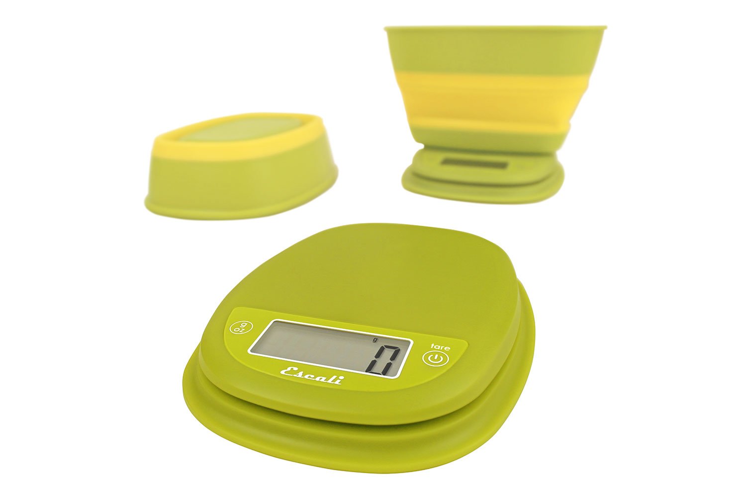 Compact Kitchen Scale with Collapsible Bowl, Tare Kuwait Ubuy