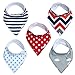 Baby Bandana Drool Bibs for Boys & Girls Unisex 5 Pack Absorbent Cotton Modern Baby Set