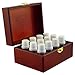 Master Aromatherapist Wooden Box of Twelve 100% Pure Essential Oils for Aromatherapy - Therapeutic Grade - Use with Organic Aromas Diffusers …