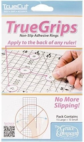 DistiKem(TM) Crafters Workshop TrueCut Non Slip Adhesive Rings , 15 Large + 15 Small Per