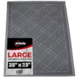 SlipToGrip Universal Door Mat - Plaid Design Size 35" x 23" - Anti Slip, Durable & Washable - Duraloop Mesh Entrance Outdoor & Indoor Welcome Mat - Dirt and Dust Absorber
