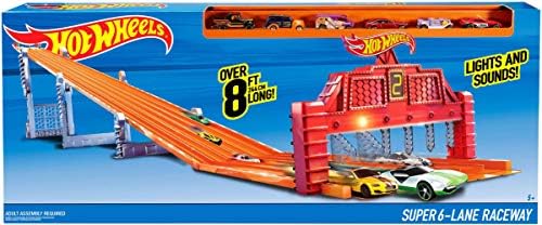 hot wheels 6 lane raceway amazon