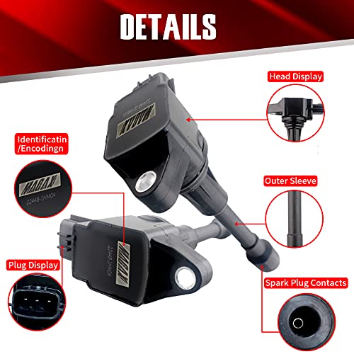 4-Pack Ignition Coil Set For Nissan Altima, Sentra, Rogue, Cube & Infiniti Models – UF549 Part #