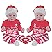 SMTSMT 2Pcs Christmas Newborn Baby Girls Boys Outfits Clothes Deer Romper Pants Set (6-12 Months, Red)