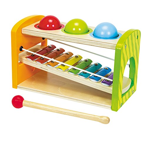 Simba 100002233 Eichhorn Color Wooden Xylophone Hammering Bench - Thumbnail 4