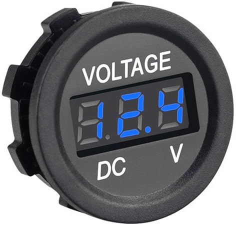 Amazon Co Jp Iztor Ledディジタル ディスプレイ 電圧計 埋め込み型 バイク 車 船舶 Dc 6 30v 室内 ブルー 車 バイク