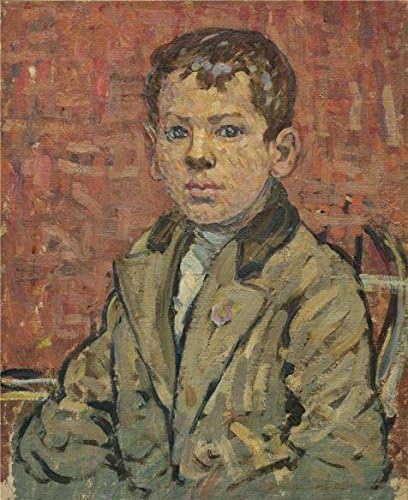 'Maurice Brazil Prendergast,Portrait Of A Boy,about 1910-1913' Oil Painting, 24x29 Inch / 61x75 Cm ,printed On Perfect Effect Canvas ,this Cheap But High Quality Art Decorative Art Decorative Canvas Prints Is Perfectly Suitalbe For Hallway Artwork And Home Decor And Gifts