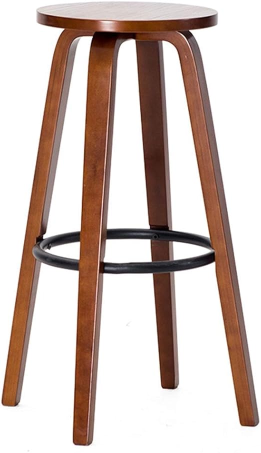 Round Bar Stool,Retro Wooden Dinning Barstool Counter Wood