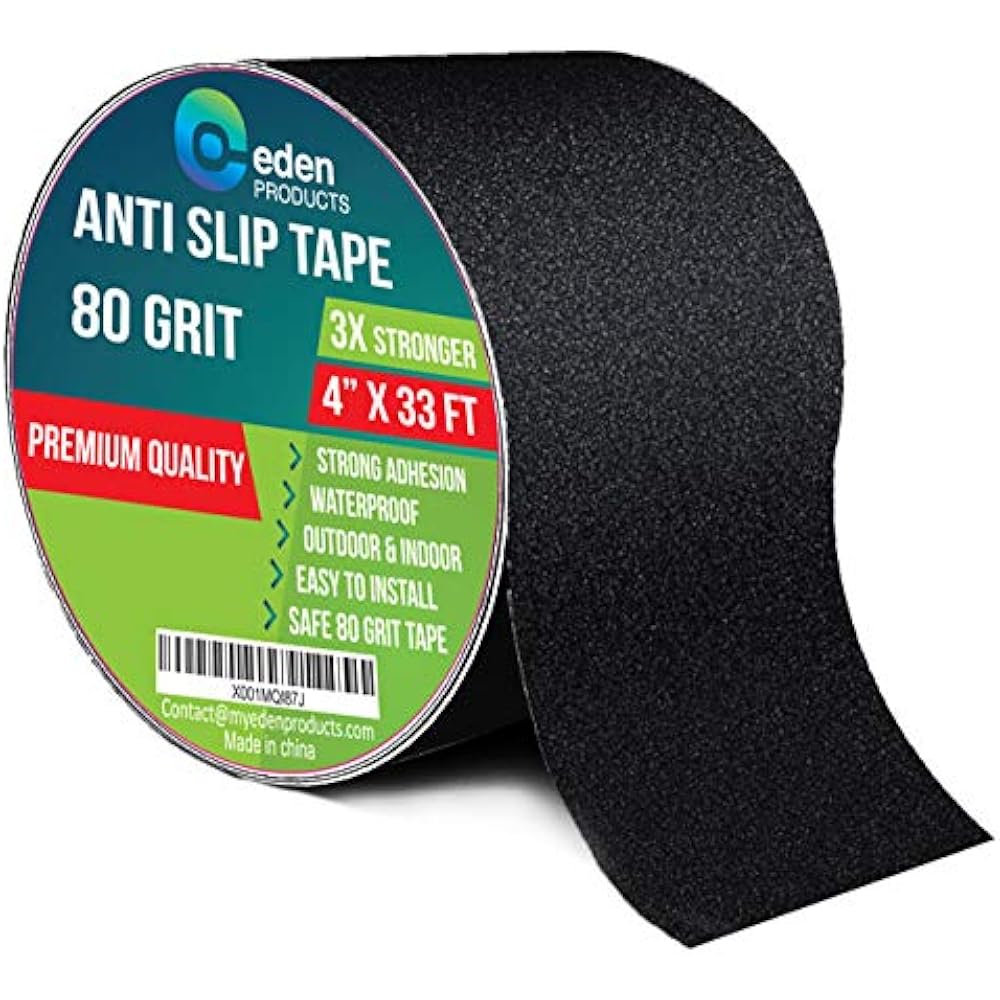 Heavy Duty Anti Slip Traction Tape, 4 Inch X 33 Foot Grip Grit Non Slip