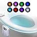 Motion Activated Toilet Night Light 8 Color Changing Led Toilet Seat Light, Colorful Motion Sensor Toilet Nightligh