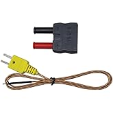 Klein Tools 69142 K Type Thermocouple, High Temperature Thermocouple Measures 32 to 896 Degrees, with Adapter