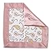 SwaddleDesigns Baby Lovie, Small Security Blanket, Paisley with Satin Trim, Pastel Pink