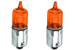 cyclingcolors 2 x bulbs 12 V 23 W BA9S orange light bulb car motorcycle moped scooter mofa