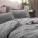 Bedsure Duvet Cover Set with Zipper Closure-Grey Diamond Pattern, Full/Queen (86