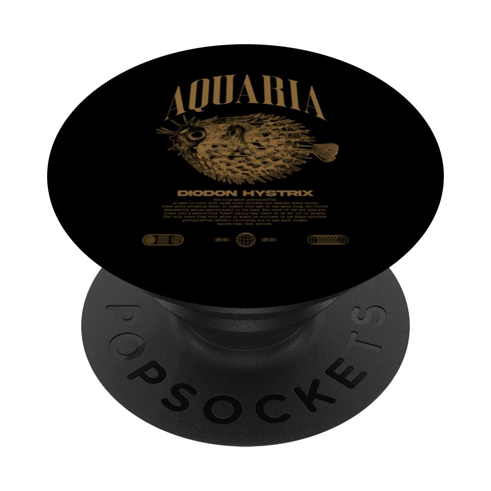 Porcupine Puffer Fish Fish Keeper Modern Streetwear PopSockets Swappable PopGrip
