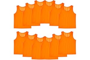 Saaifuu 12 Pack Soccer Jersey Basketball Pinnies Scrimmage Vests Team Practice Jerseys for Kids Youth Adult