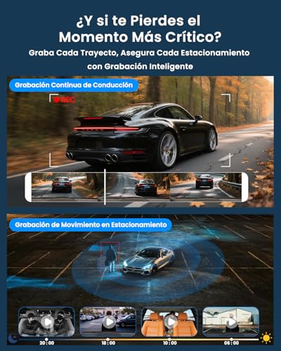 4G LTE Dashcam with SIM, Anti-vandal Car Surveillance Camera with GPS Tracker, 24/7 Parking Mode, AI Motion Alerts, Remote Access & Two-Way Audio, SD/Cloud, Anti-theft for Fleets and Family