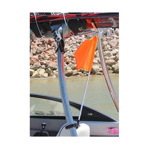 Flag Buddy Tower Mounted Rotating Skier Down Flag Holder with Free