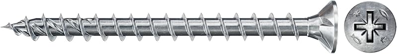 fischer Power-Fast II 4.0 x 40mm Chipboard Screws, Countersunk, Zinc Blue